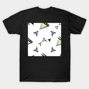 Triangles like sailboats on white background T-Shirt